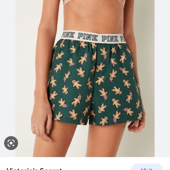 Victoria’s Secret gingerbread unisex boxer shorts - Picture 2 of 6
